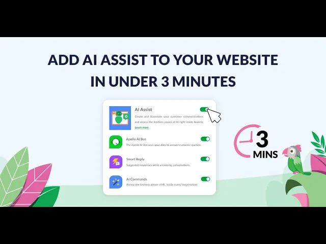Add AI Assist to your website in under 3 minutes | Quick and easy setup